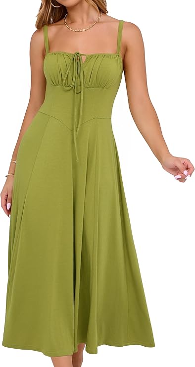 Women's Summer Midi Corset Boho Dresses