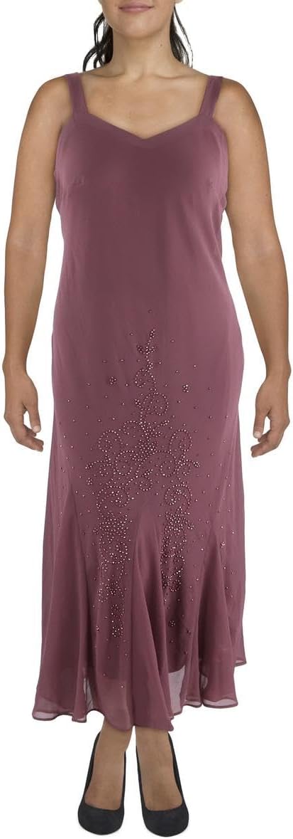 Womens Chiffon Beaded Dress