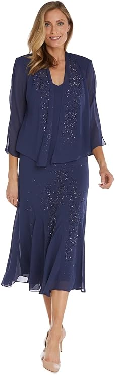 Womens Chiffon Beaded Dress